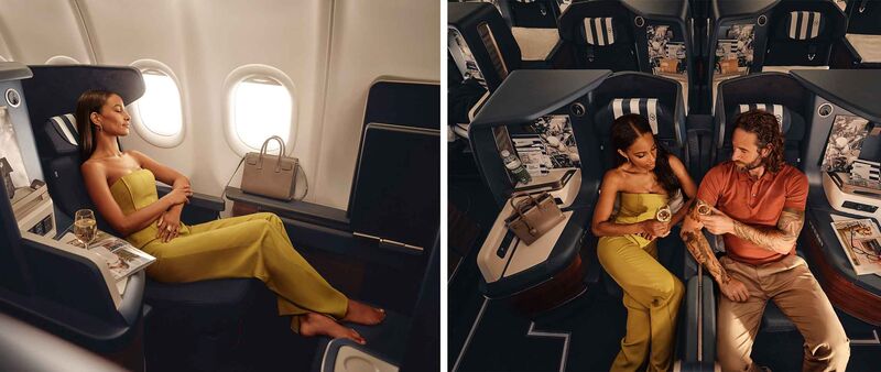Passagiere entspannen im extra-komfortablen Prime Seat an Bord der A330neo