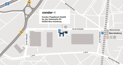 Anfahrtsbeschreibung Condor Flugdienst GmbH