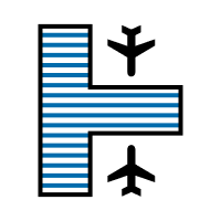 Illustration Flugzeuge von oben am Gate