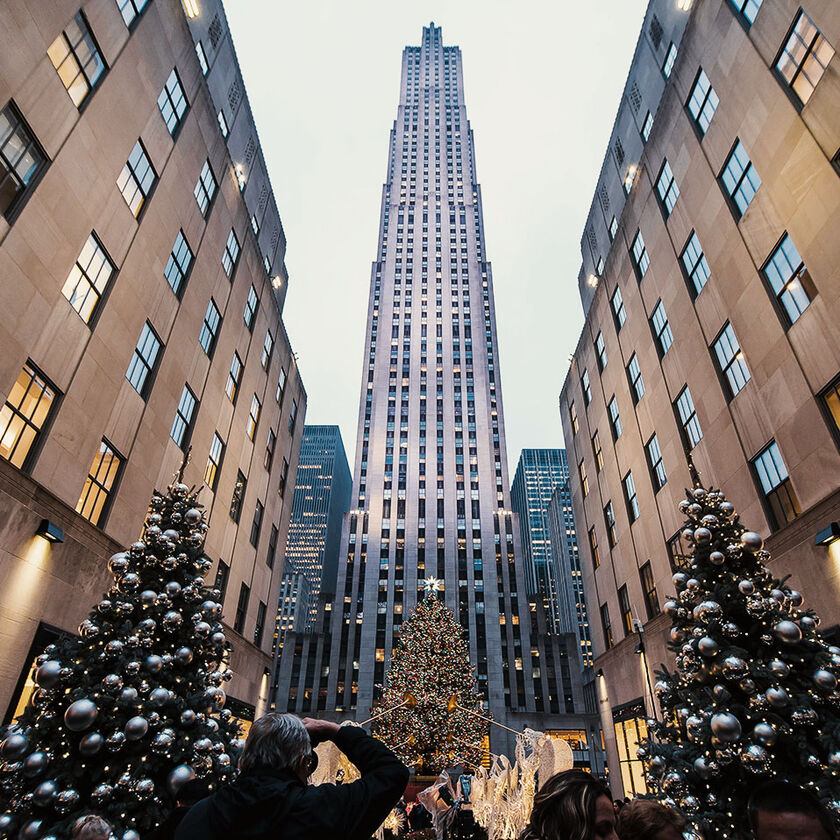 Fifth Avenue in New York at Christmas Time