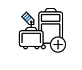 Illustration of 2 suitcases