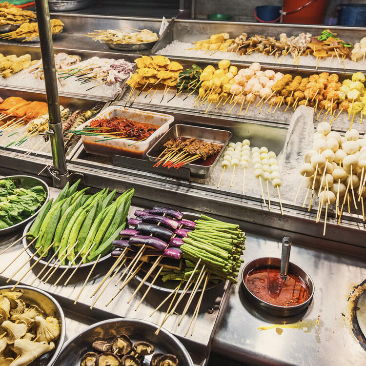 Riesige Vielfalt an Essen im Viertel Bukit Bintang