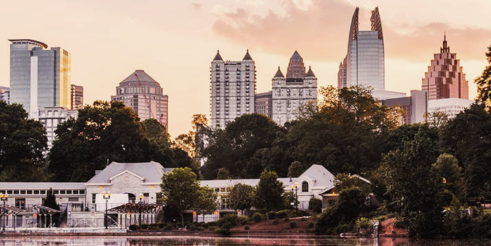 Atlanta bei Sonnenuntergang