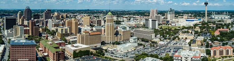 San Antonio Texas Skyline bei Tag 