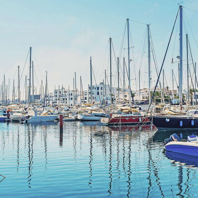 Schiffe im Hafen von Monastir - Tunesien