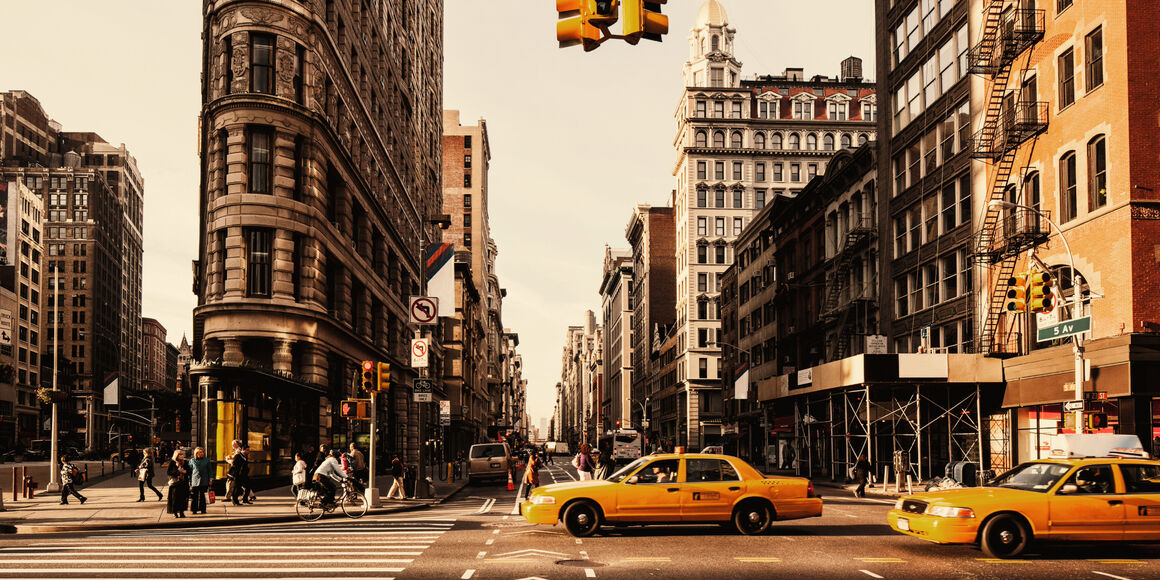 New York New York Innenstadt mit gelben Taxis