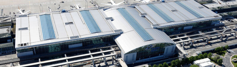 Frankfurter Flughafen aus Luftperspektive