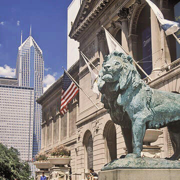 Art Institute in Chicago Das Kunstmuseum Art Institute bietet Kunstwerke auf fünf Jahrtausenden