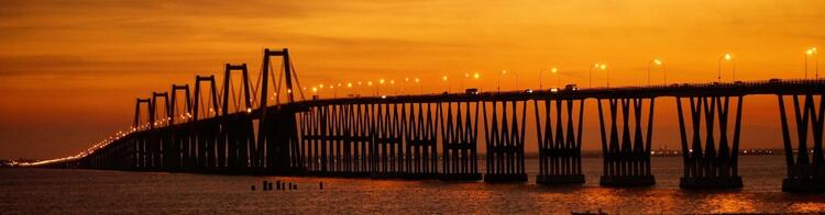 Maracaibo Brücke bei Sonnenuntergang