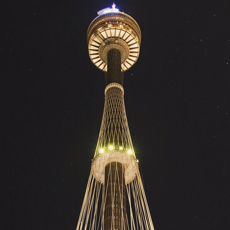 Sydney Tower bei Nacht