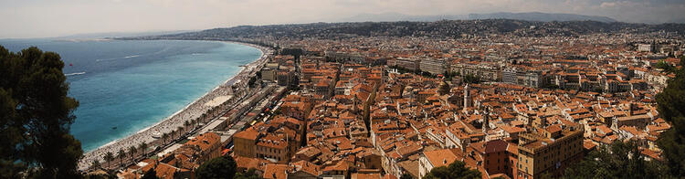 Die Stadt Nizza von oben