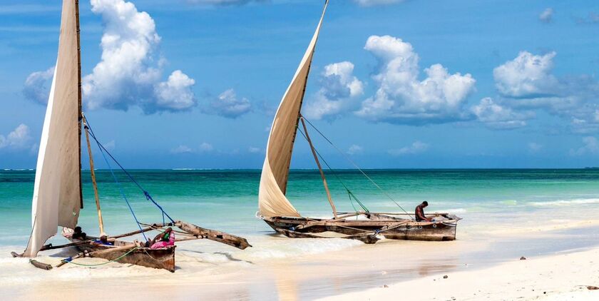 Sansibar Boote am Strand