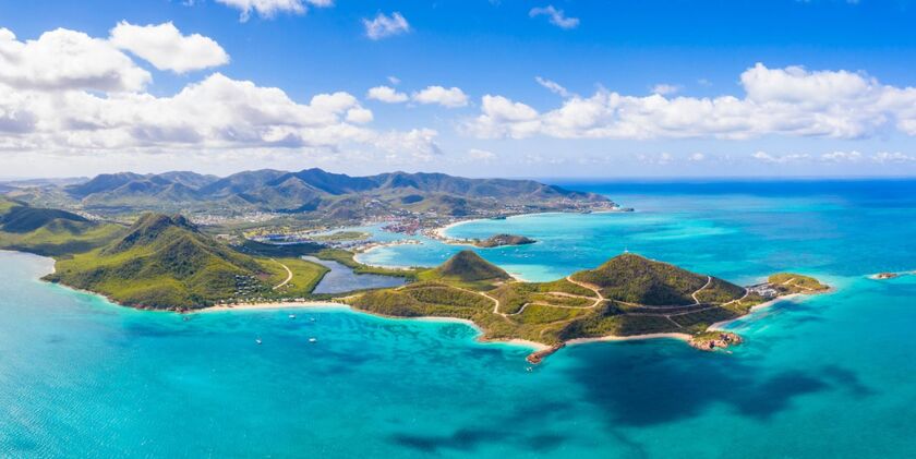 Antigua und Barbuda Luftansicht
