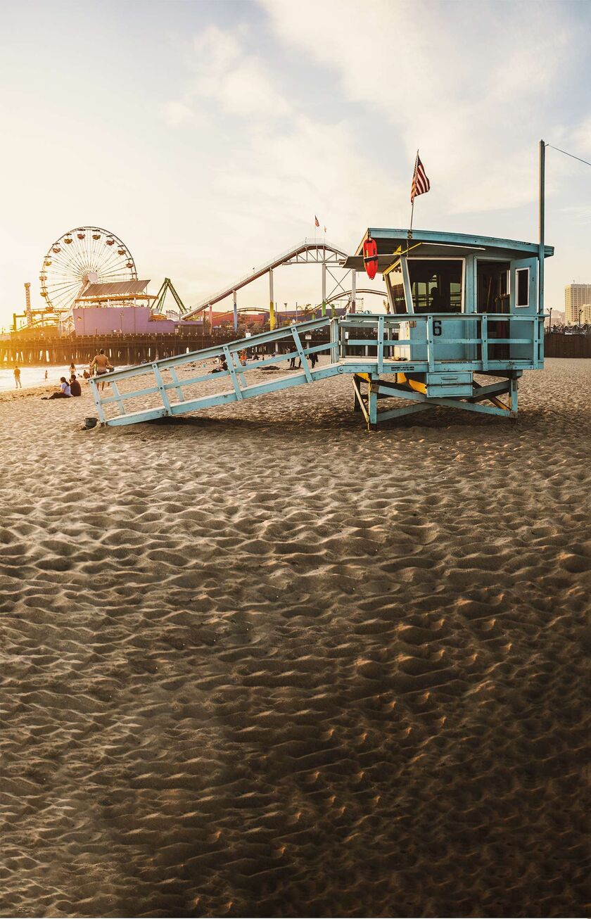 The Santa Monica Pier in Los Angeles (LAX)