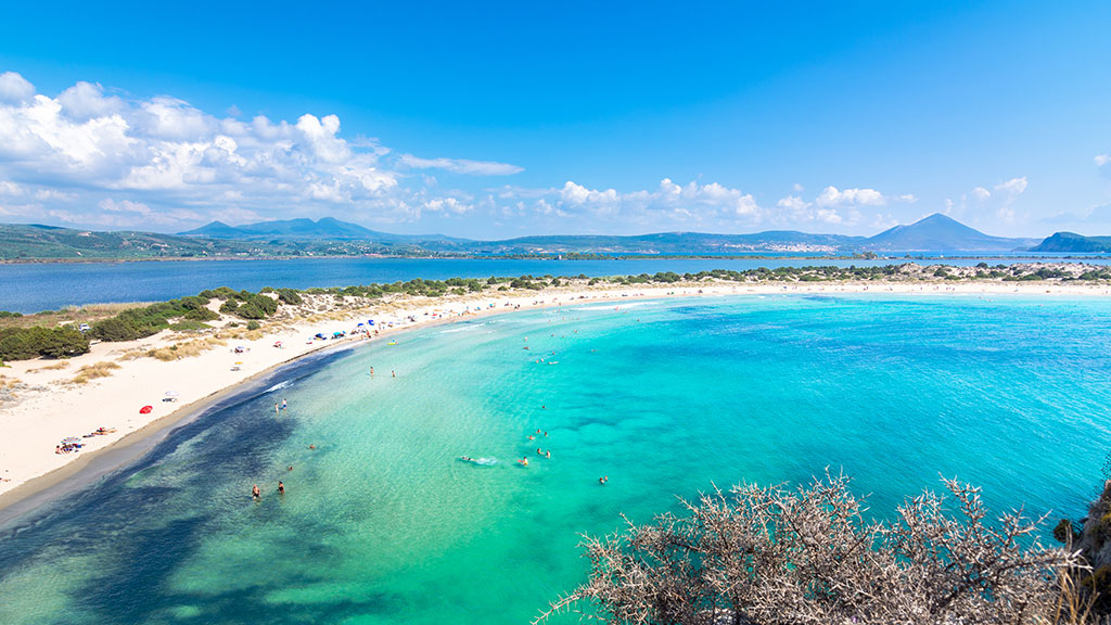 Voidokilia Beach, sichelförmige Bucht, Peloponnes, Griechenland Guide