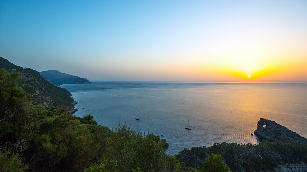 Sonnenuntergang von Sa Foradada auf Mallorca