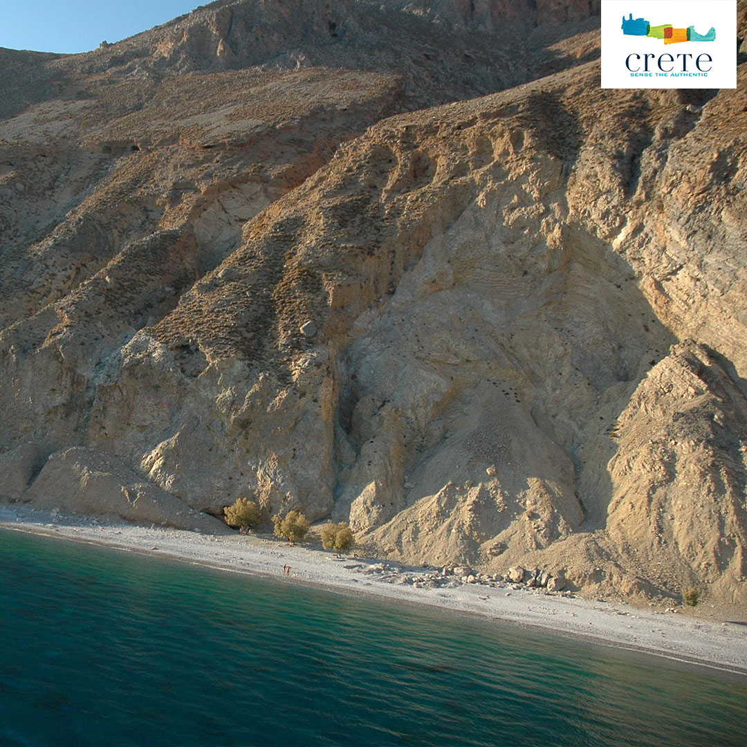 Blick auf den Glyka Nera Strand auf Kreta