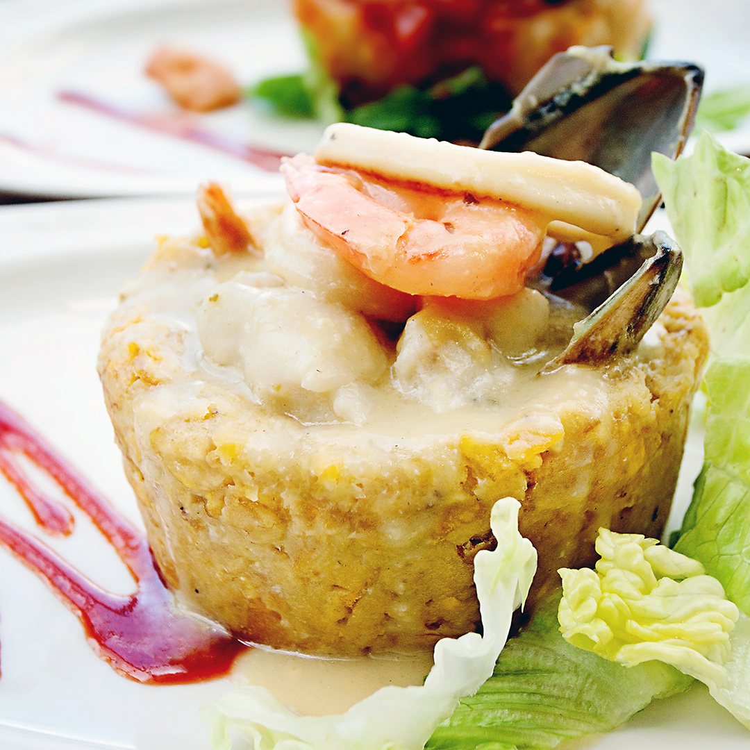 Angerichteter Teller mit Mofongo