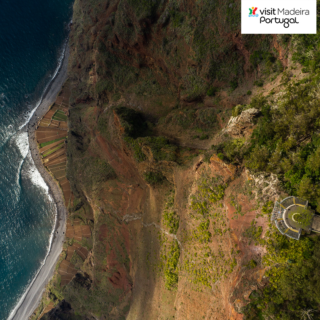 Luftaufnahme von Skywalk am Cabo Girão