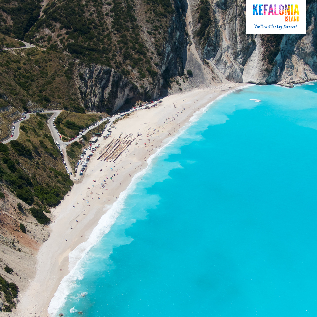 Blick auf Myrtos Beach auf Kefalonia