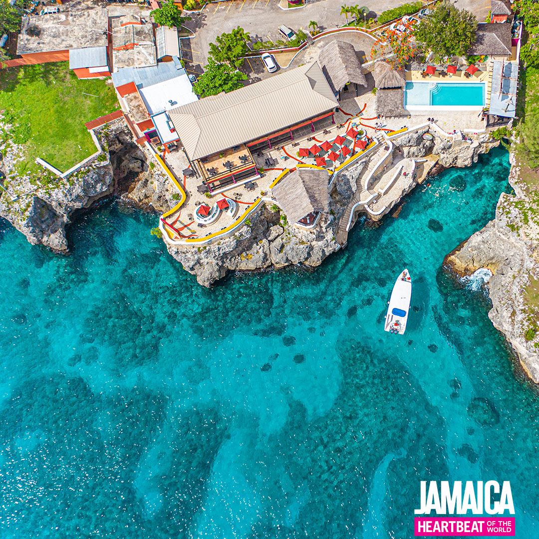 Blick auf Ricks Café auf Jamaika