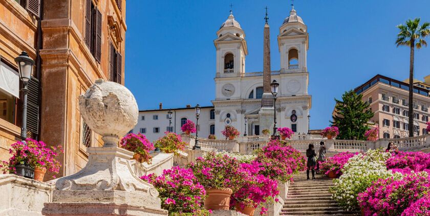 Rom im Mai Rom Trinita dei Monti