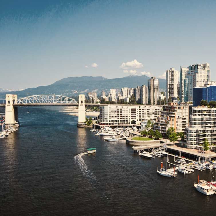 Die Waterfront in Vancouver