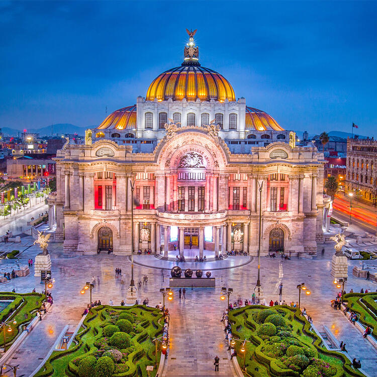 Palacio de Bellas Artes, auch als Palast der Schönen Künste bekannt, in Mexiko-Stadt
