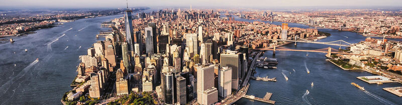 Blick auf die Skyline von New York