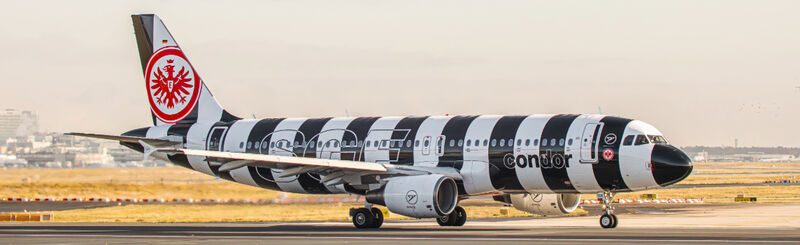 Condor A320ceo Flieger mit EIntracht Frankfurt Lackierung