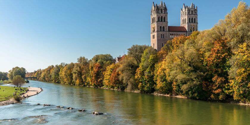 München Isar im Oktober München Isar im Oktober