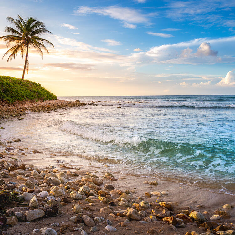 Strand von Montego Bay bei Sonnenuntergang