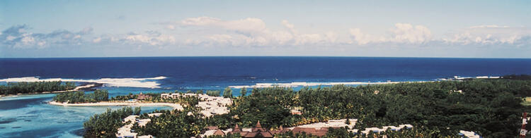 Blick über Mauritius im Indischen Ozean