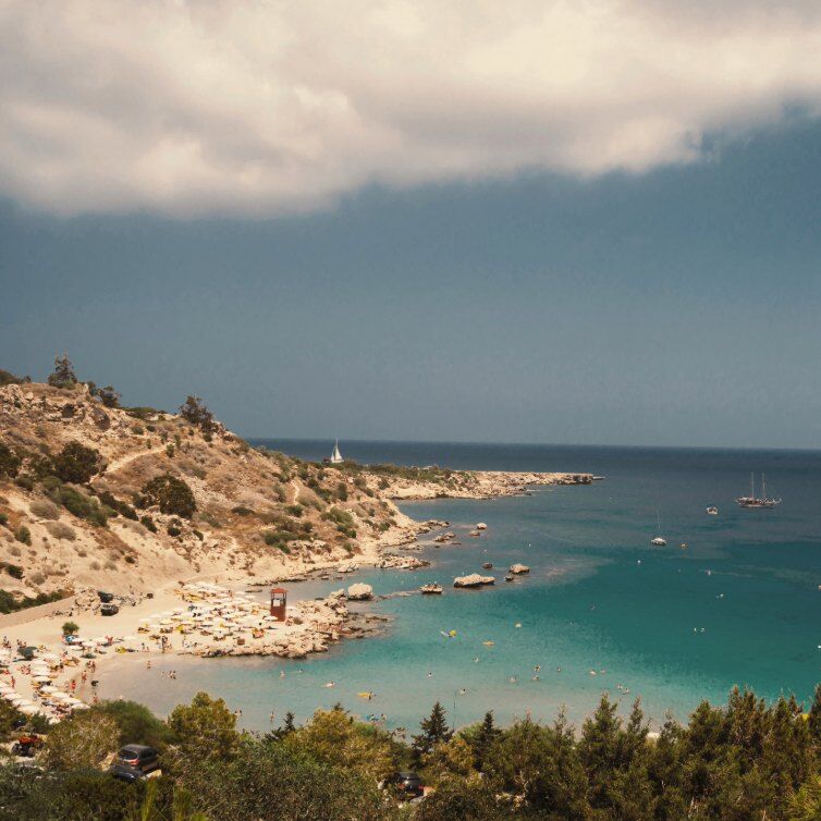 Strand in Larnaca auf Zypern