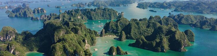 Halong Bay Luftaufnahme