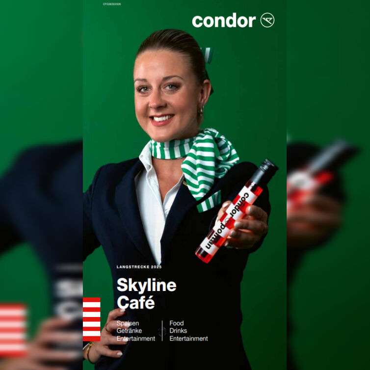 Skyline Speisekarte Langstrecke Condor