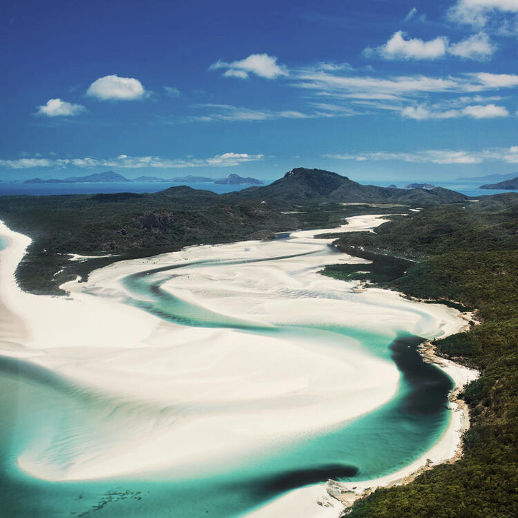 Whitsunday Islands aus der Vogelperspektive