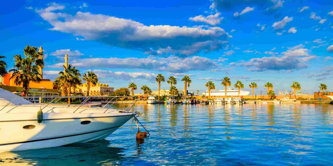 Hurghada Boot und Strand