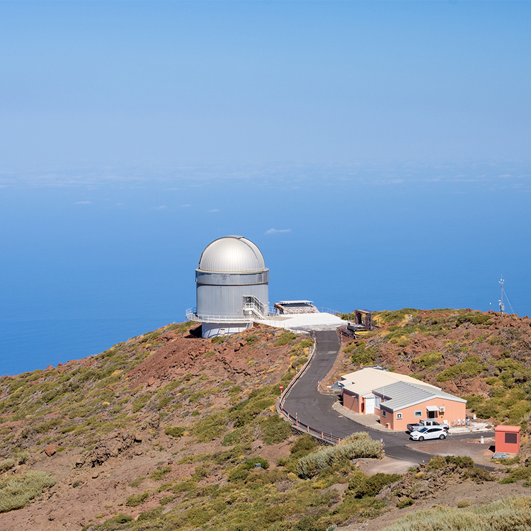 Teleskope in Roque de los Muchachos, Europäische Sternwarte auf La Palma, Kanarische Insel, Spanien