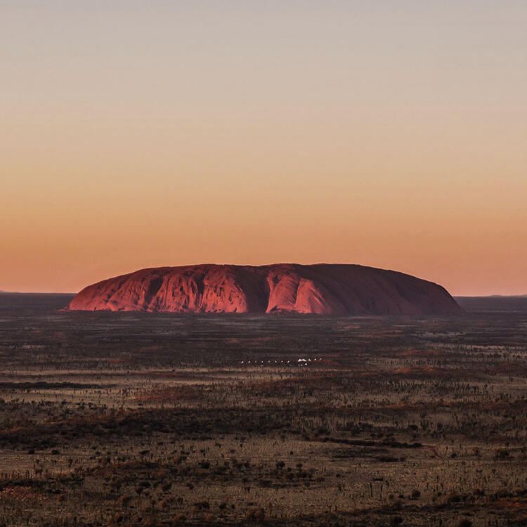 Ayers Rock bei Sonnenuntergang