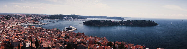 Blick über die Kvarner Bucht bei Rijeka, Kroatien