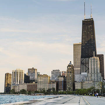 Das John Hancock Center vor atemberaubender Kulisse