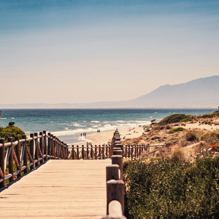Strandpromenade in Málaga Spanien