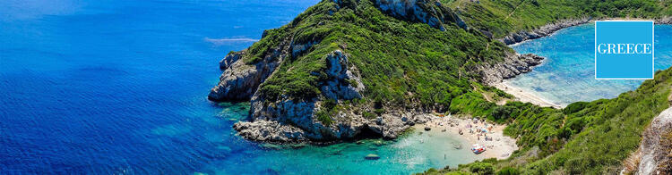 Bucht in Korfu, Griechenland