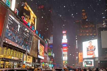 New Yorks Broadway an Weihnachten