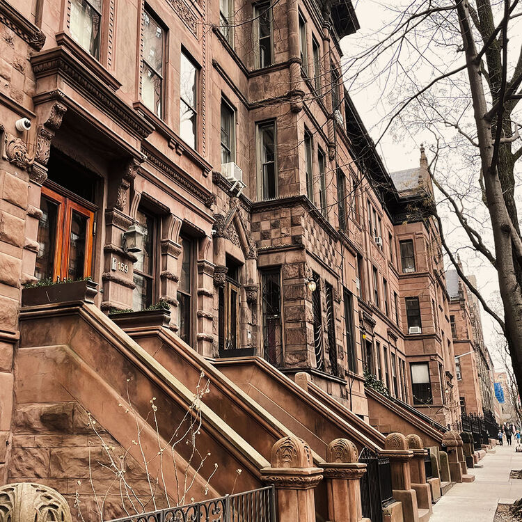Typische Häuser der Upper West Side in New York City