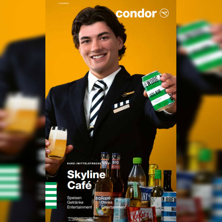 Skyline Speisekarte Kurz- und Mittelstrecke Condor