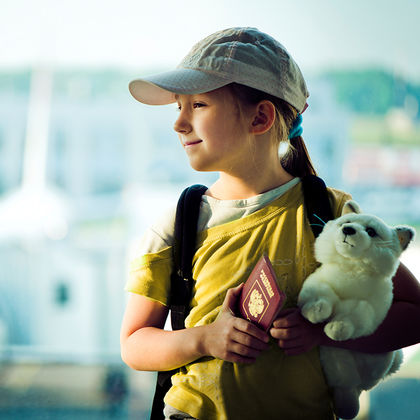 Allein reisende Kinder