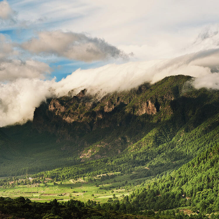 Schöne Landschaft der Berge in La Palma, Kanarische Inseln, Spanien