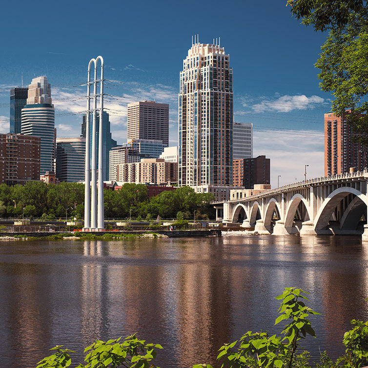 Blick auf Minneapolis